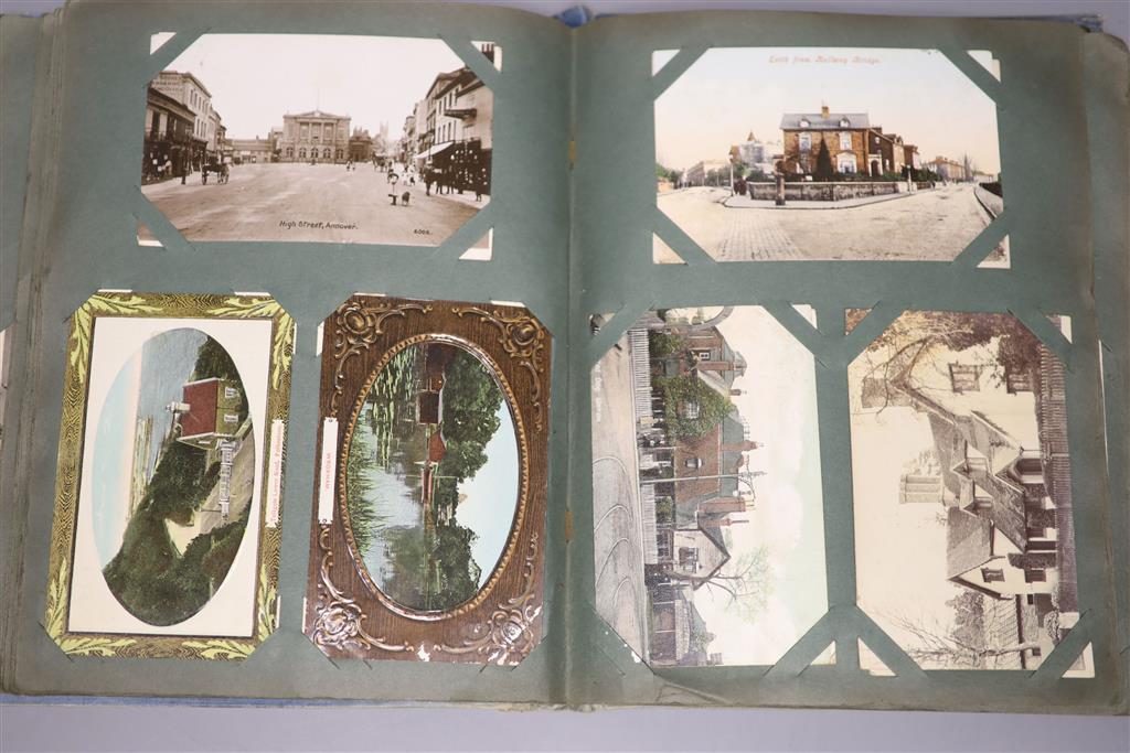 An Edwardian postcard album, British topographical to include Brighton West and Palace piers
